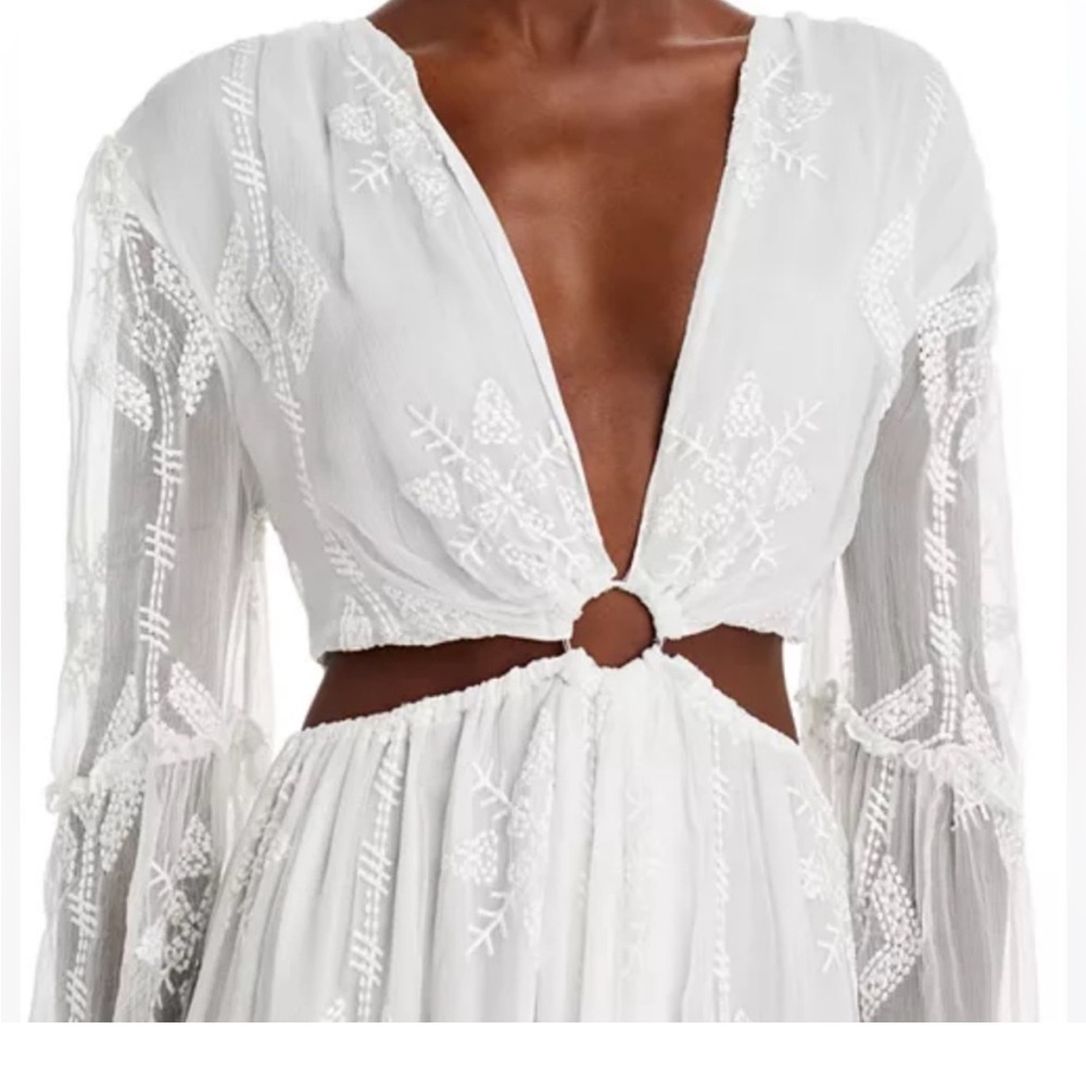 Ramy Brook Freddie Maxi Dress In White XS - Picture 3 of 8